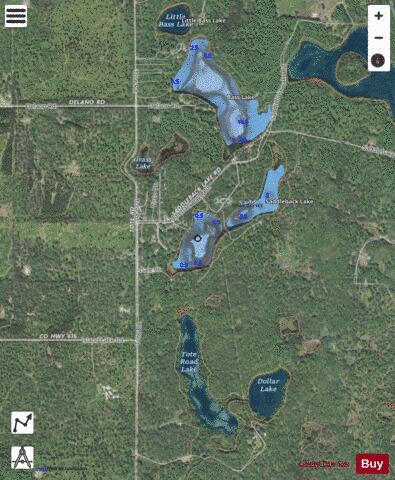 Saddleback Lake (SW) depth contour Map - i-Boating App - Satellite