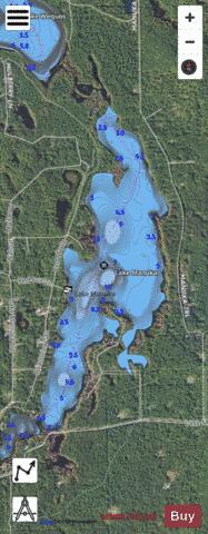 Manuka, Lake depth contour Map - i-Boating App - Satellite