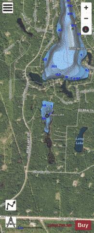Duck Lake depth contour Map - i-Boating App - Satellite