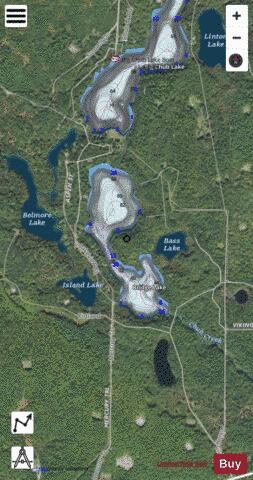 Bridge Lake depth contour Map - i-Boating App - Satellite