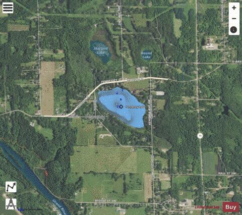 Fennessy Lake depth contour Map - i-Boating App - Satellite