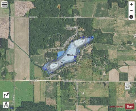 Crockery Lake depth contour Map - i-Boating App - Satellite