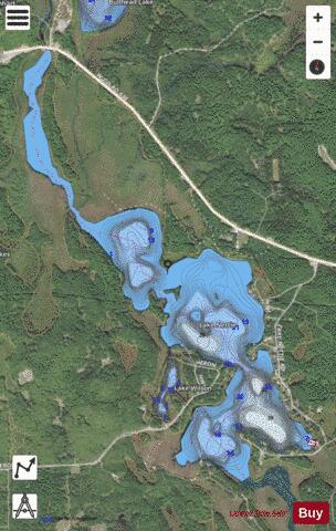 Nettie, Lake depth contour Map - i-Boating App - Satellite