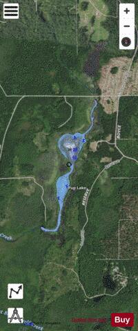 Pup Lake depth contour Map - i-Boating App - Satellite