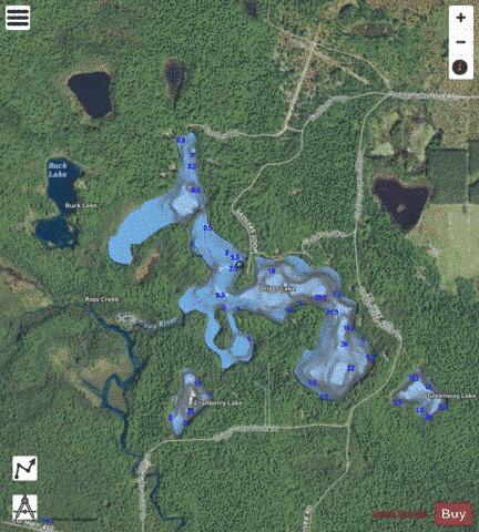 Driggs Lake depth contour Map - i-Boating App - Satellite