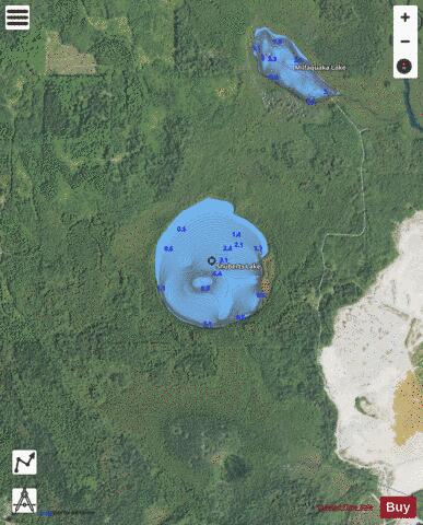 Shuberts Lake depth contour Map - i-Boating App - Satellite