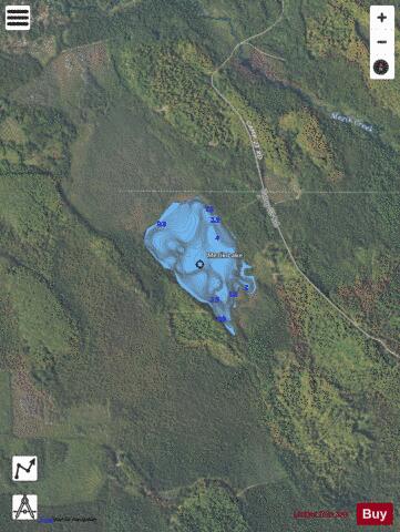 Mezik Lake depth contour Map - i-Boating App - Satellite