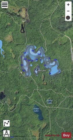 Bell Lake depth contour Map - i-Boating App - Satellite