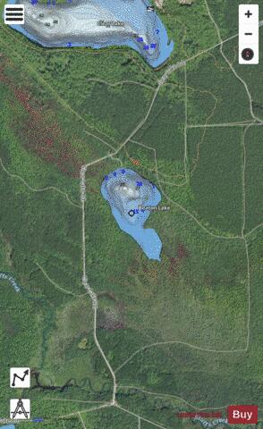 Beaton Lake depth contour Map - i-Boating App - Satellite