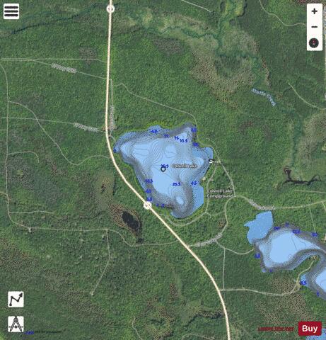 Colwell Lake depth contour Map - i-Boating App - Satellite