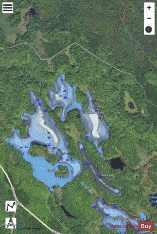 Townline Lake depth contour Map - i-Boating App - Satellite