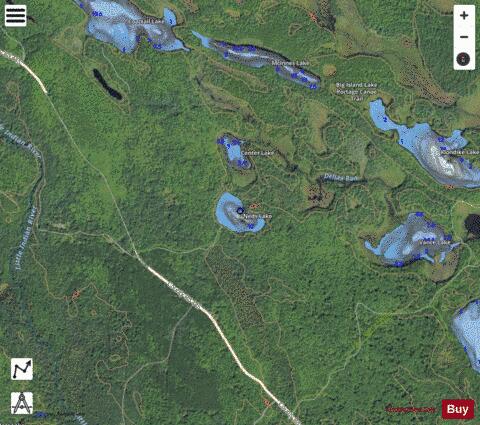 Neds Lake depth contour Map - i-Boating App - Satellite