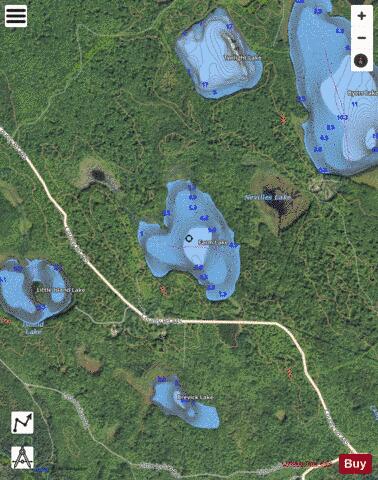 Farm Lake depth contour Map - i-Boating App - Satellite