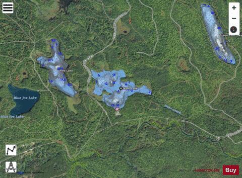 Cookson Lake depth contour Map - i-Boating App - Satellite