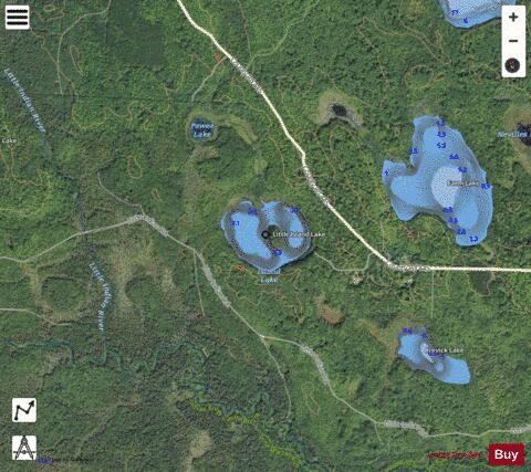 Little Island Lake depth contour Map - i-Boating App - Satellite
