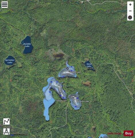 Verdant Lake depth contour Map - i-Boating App - Satellite