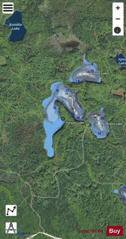 Ironjaw Lake depth contour Map - i-Boating App - Satellite