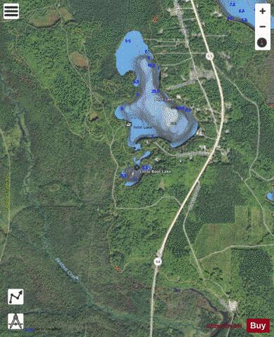 Little Boot Lake depth contour Map - i-Boating App - Satellite