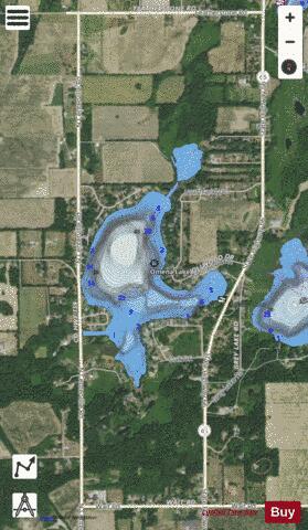 Omena Lake depth contour Map - i-Boating App - Satellite