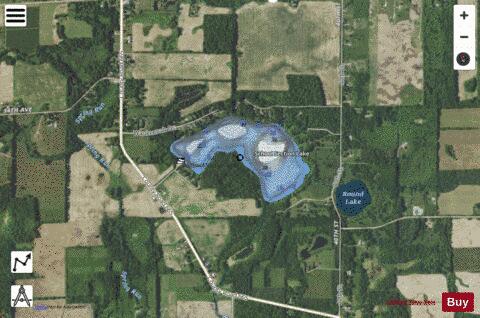 School Section Lake depth contour Map - i-Boating App - Satellite