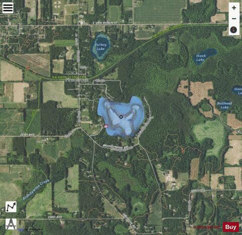 Brandywine Lake depth contour Map - i-Boating App - Satellite