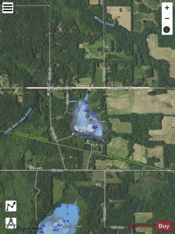 Eleven, Lake depth contour Map - i-Boating App - Satellite