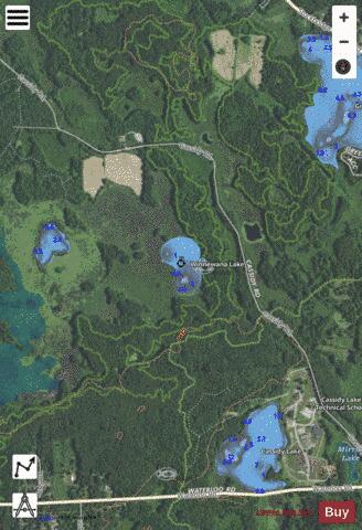 Winnewanna Lake depth contour Map - i-Boating App - Satellite