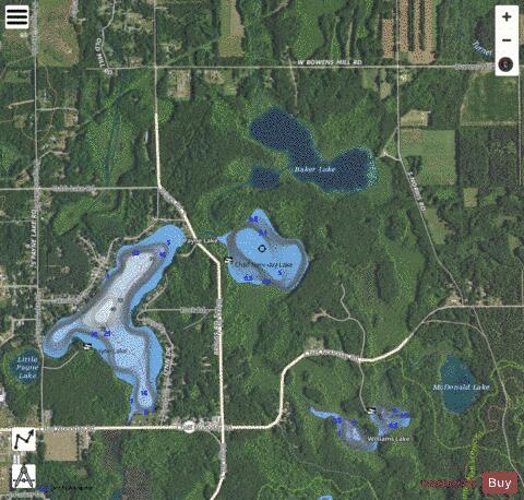Chief Noonday Lake depth contour Map - i-Boating App - Satellite