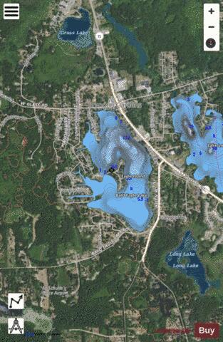 Bald Eagle Lake depth contour Map - i-Boating App - Satellite