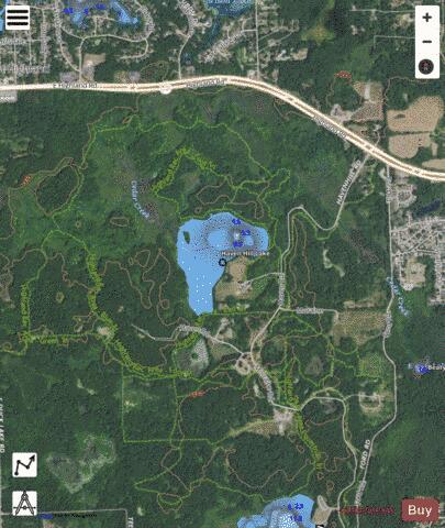 Haven Hill Lake depth contour Map - i-Boating App - Satellite
