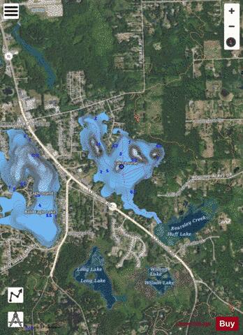 Lake Louise depth contour Map - i-Boating App - Satellite