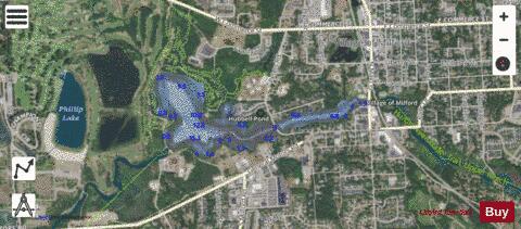 Mill Pond depth contour Map - i-Boating App - Satellite