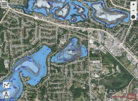 Scott Lake depth contour Map - i-Boating App - Satellite