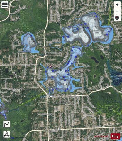 South Commerce Lake depth contour Map - i-Boating App - Satellite