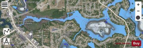 Woodhull Lake depth contour Map - i-Boating App - Satellite