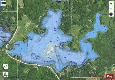 Ripple depth contour Map - i-Boating App - Satellite