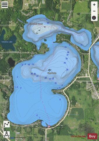 Floyd depth contour Map - i-Boating App - Satellite