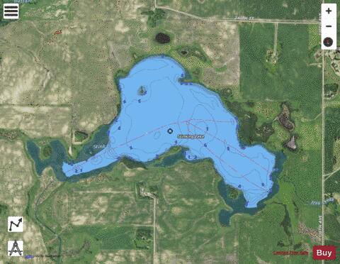 Stinking depth contour Map - i-Boating App - Satellite