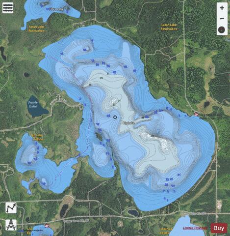 Big depth contour Map - i-Boating App - Satellite