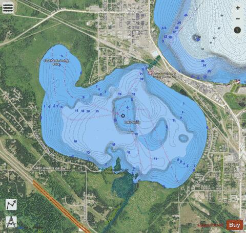 Irving depth contour Map - i-Boating App - Satellite