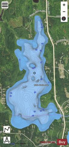 Little Turtle depth contour Map - i-Boating App - Satellite