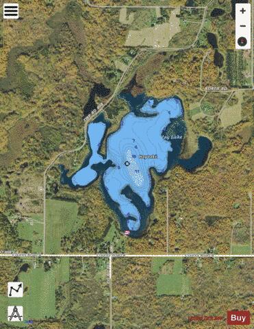 Hay depth contour Map - i-Boating App - Satellite
