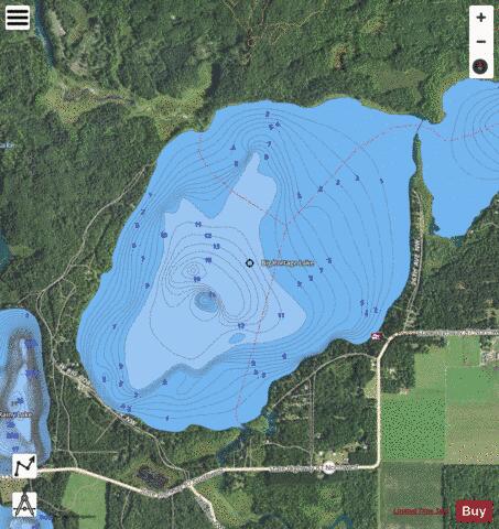 Big Portage (West Bay) depth contour Map - i-Boating App - Satellite