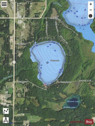 Bowen depth contour Map - i-Boating App - Satellite