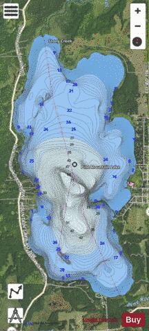Pine Mountain depth contour Map - i-Boating App - Satellite