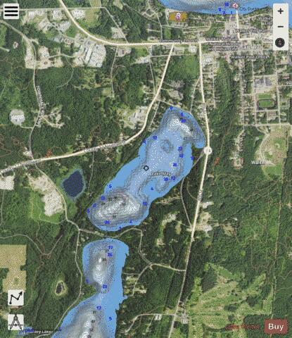 May depth contour Map - i-Boating App - Satellite