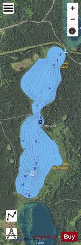 Twin depth contour Map - i-Boating App - Satellite
