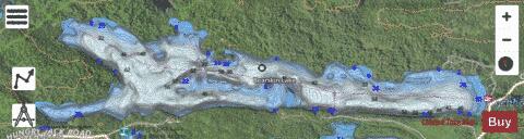 Bearskin depth contour Map - i-Boating App - Satellite
