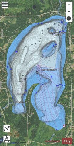 Plantagenet depth contour Map - i-Boating App - Satellite