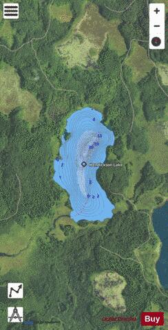 Hendrickson depth contour Map - i-Boating App - Satellite